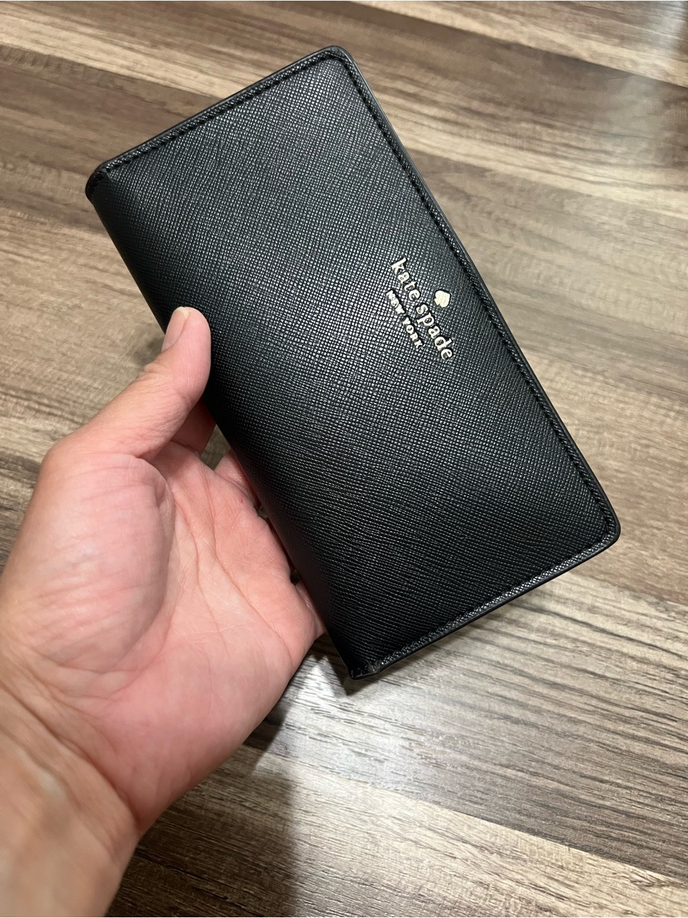 Kate Spade Black Saffiano bifold Wallet